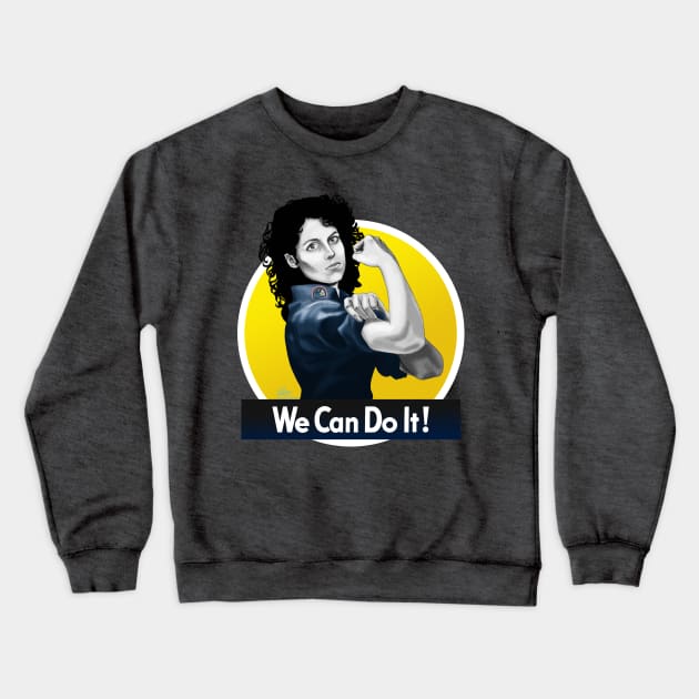 Ripley the Riveter Crewneck Sweatshirt by kazoomoo